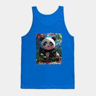 Adorable Panda Pal - Cute Panda Illustration Tank Top